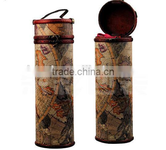 High-end vintage style leather material wine bottle holder