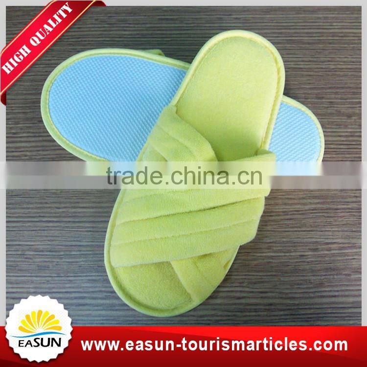 Best selling cheap white color terry towel disposable flip flop hotel slipper