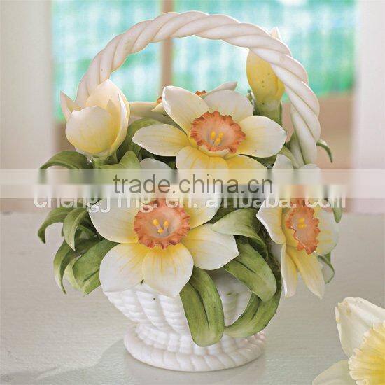 Unique Beautiful Handmade Ceramic Flower Basket