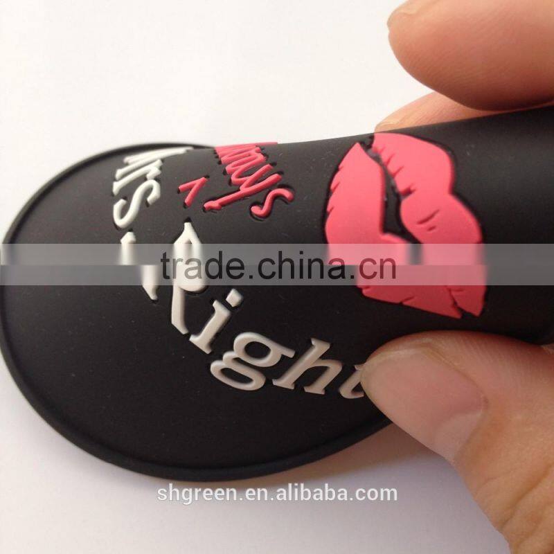 Customized 3D basketball logo eco-friendly silicone rubber pvc cup coaster