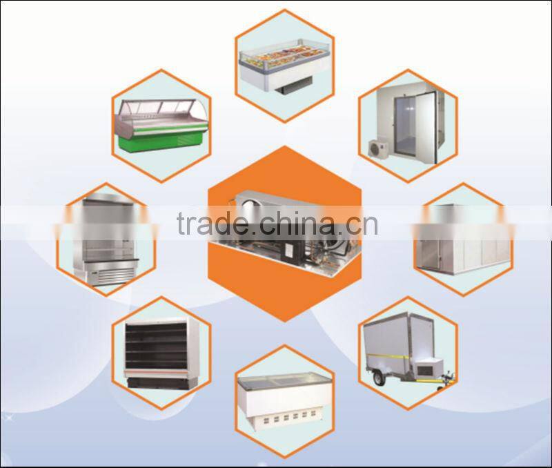 Refrigeration compressor unit in condensing and freezer meat showcase freezer small