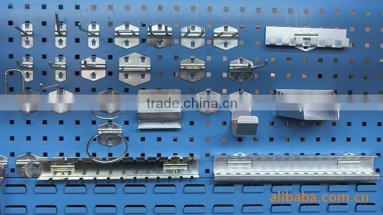 G-711|Ring-shaped stainless steel tool hook for square hole peg board|Metal oval-shaped hook