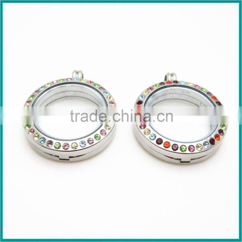 2016 new design DIY fashion jewelry polish&brush girls floating lockets,316l stainless steel wholesale floating