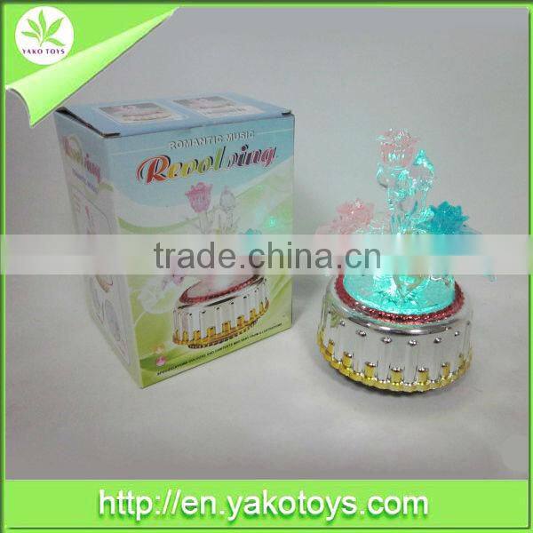 Crystal flower crafts music box for valentine gifts