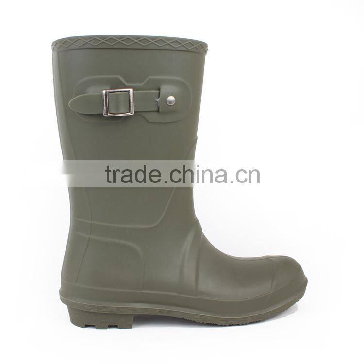 black elegant cowboy lady pvc rain boots