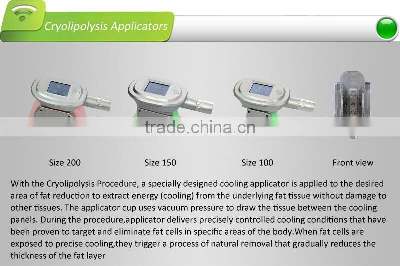 Fat freezing liposuction machine,3 handpiece for different boy parts