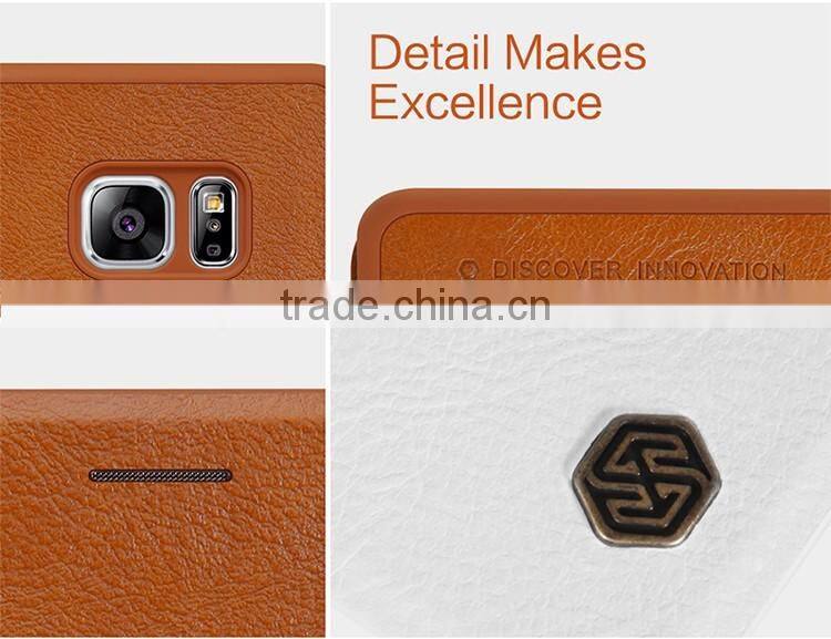 Quality Flip Leather Case For Samsung Galaxy Note7, NILLKIN Qin PU flip leather phone Case BUSINESS CARD CASE CLASSIC RESTRO