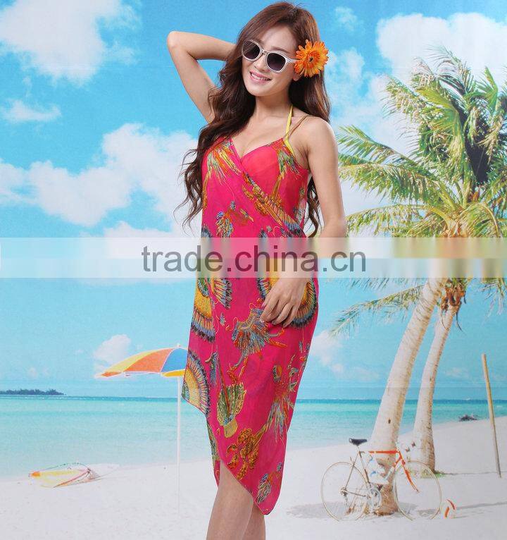 New Sexy Open Back One Piece Wrap Beach Dress Swim Wear Bikini Cover Up Summer Dress Online