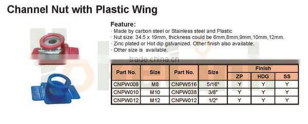 Carbon Steel Hot Dip Galvanized Channel Nut with Plastic Cap
