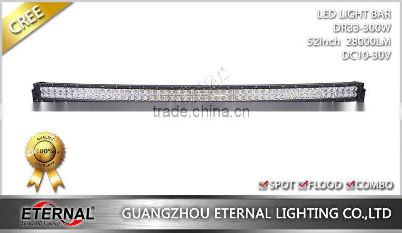 52in 300W high power offroad powersports 4WD UTV ATV SUV 4x4 racing vehicles bune buggy truck tractor led light bar