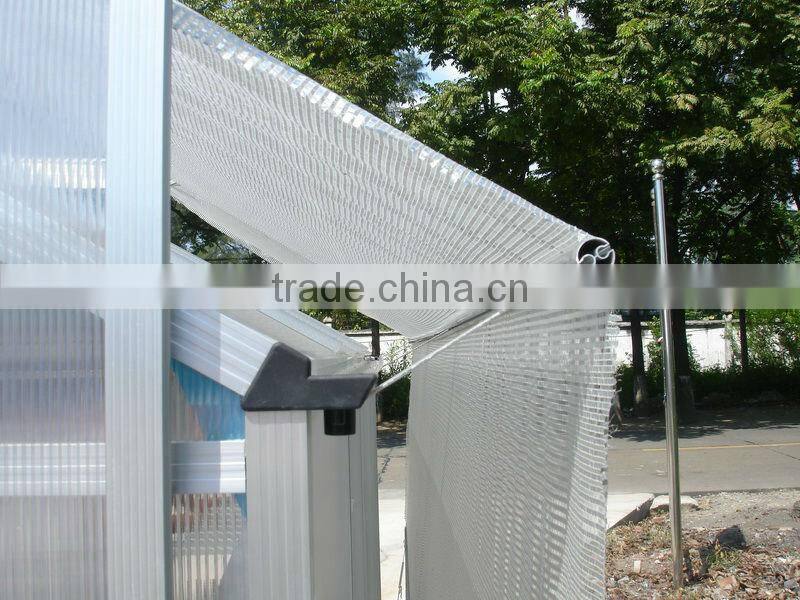 High-end Sun Resistance Commercial Waterproof Polycarbonate Greenhouse Sunshade with Aluminium Frame for Sale