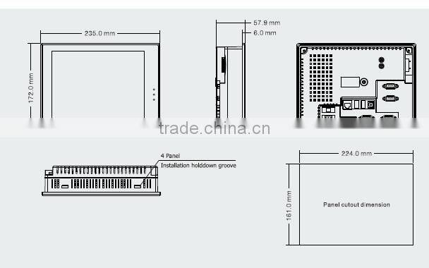 MT5423T-DP 8" TFT 800X600 pixels LED USB /Serial port hmi touch screen panel HMI