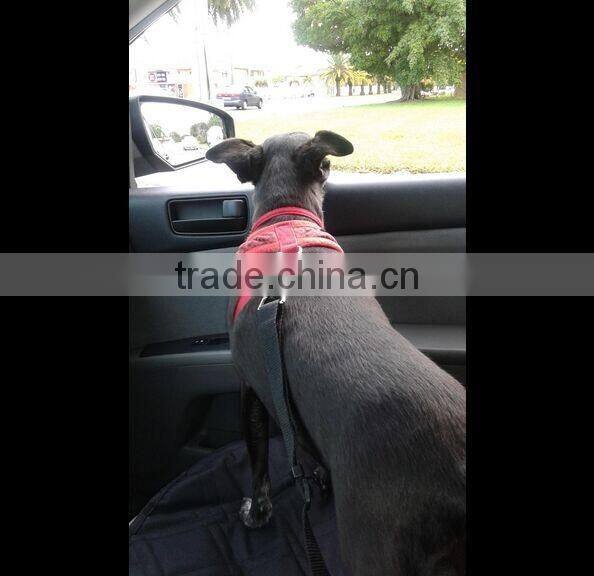 Pet Dog Cat Car Vehicle Seat Belt Safety Harness Nylon Fabric 16-27inch Adjustable Black