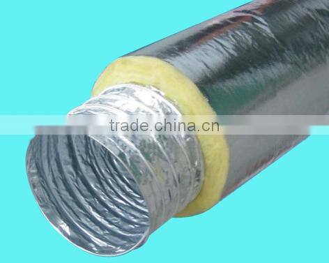 Indoor garden room grower 4" 6" 8" 10" 12" 25 feet multi layers fiberglass fully insulated acoustic air vent ducting / hose pipe