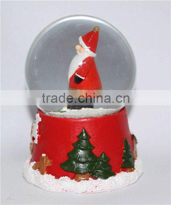 Resin Christmas lighted snow globe
