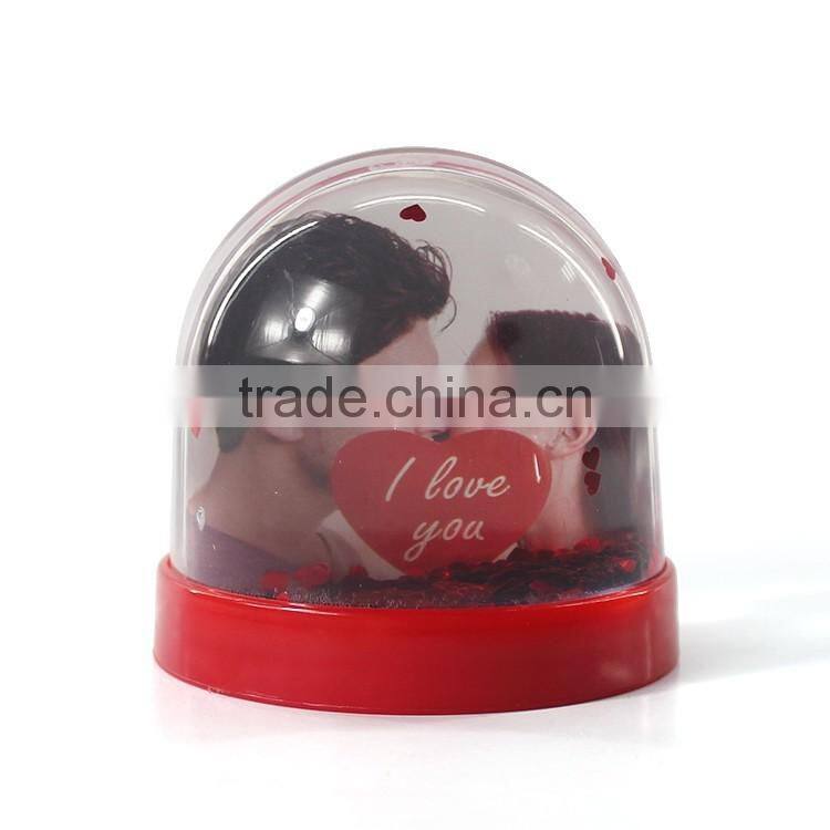 Acrylic simple photo holder snow globe