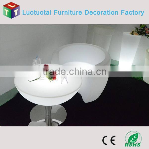 halfmoon round remote control high top led bar cocktail table