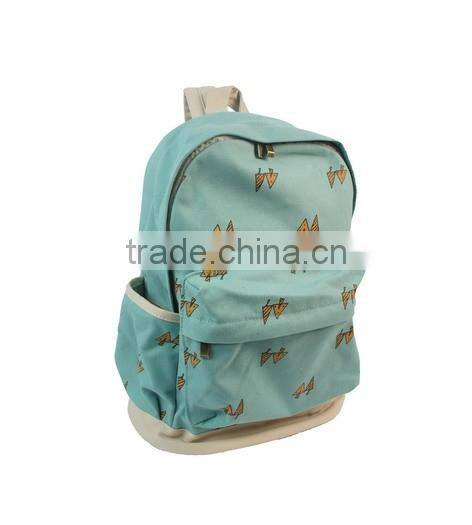 Little Tree Printting Canvas Water Resistant Backpack Cute for Girls