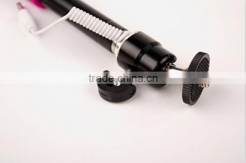 2016 popular selfie stick with bluetooth shutter button, selfie monopod, selfie holder for travel tourism