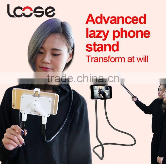 2017 New Creative Neck Wearable Phone Holder For Personal Leisure/Driving Use , Universal Adjustable Mobile Phone Stand Holder