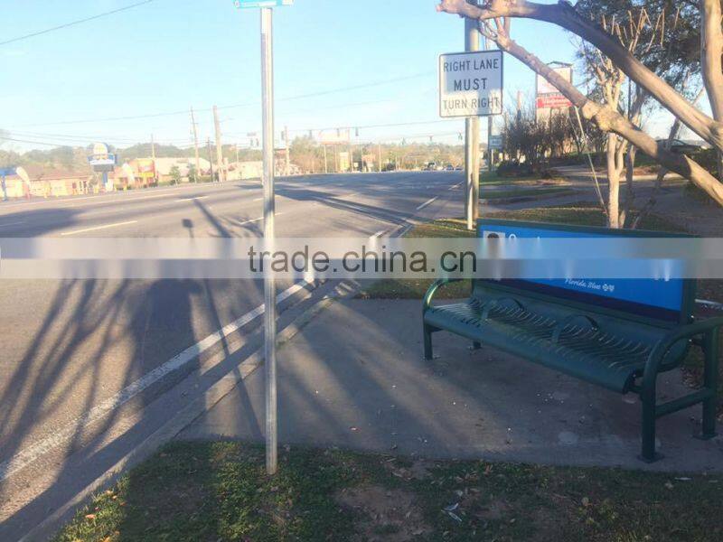 steel advertisement bench