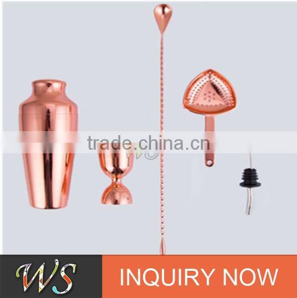 2016 new copper cocktail shaker bar tool set