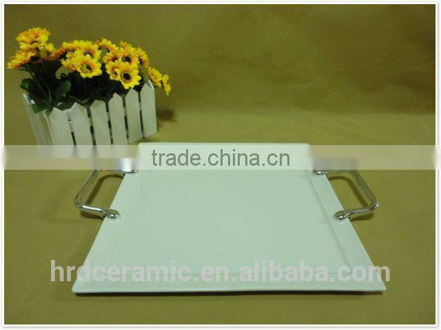 Modern Style stock Ceramic Plate With Handle,Ceramic Furniture Handle