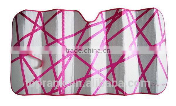 TOPRANK ALUMINIUM CAR SUNSHADE, FRONT WINDSHIELD PRINTING SUNSHADE, BUBBLE CARCOOL