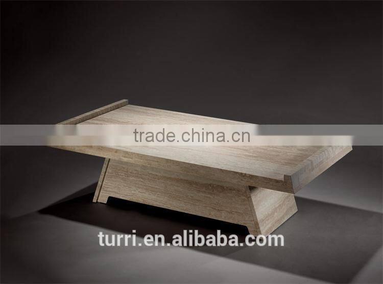 modern white travertine marble living room coffee table for sale