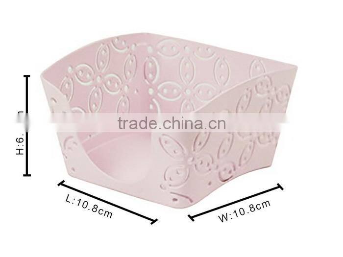 Pink Arc-shaped Metal Punched Office Desktop Note Holder
