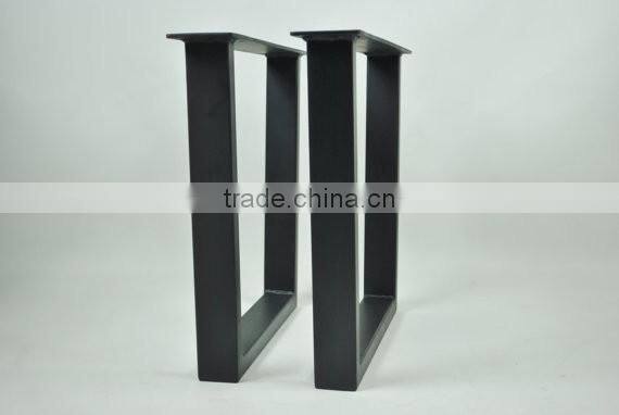 Black powder coated trapezoid metal industrial table feet,furniture metal leg