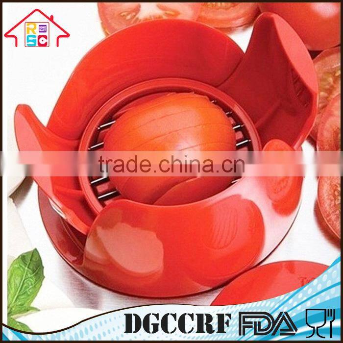 Portable Tomato Mozzarella Slicer Cutter Potato Salad Fruits with Stainless Steel Blade