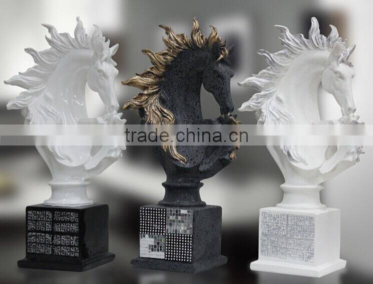 Golden resin couple swan decorative figurines