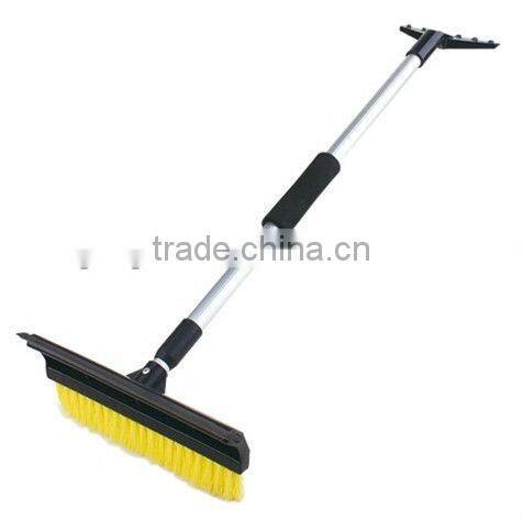car plastic telescopic extension aluminum snow brush ice scraper with brush (RSCW-05)