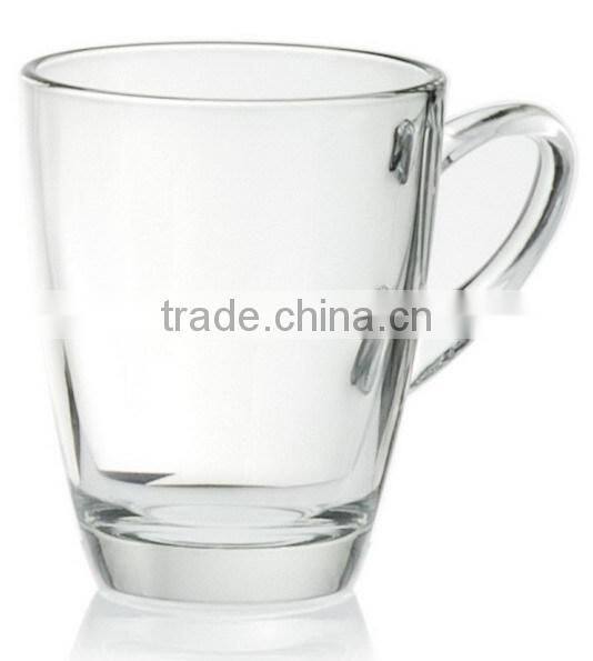 Reusable perfect prefessional quick customized glass mug with handle
