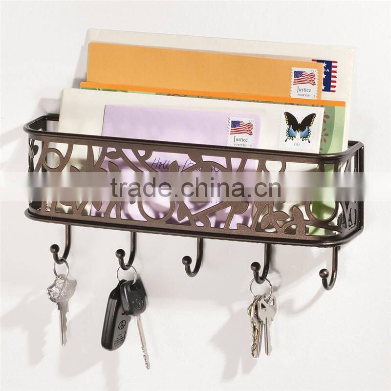 2017 Wholesale wall letter Holder, letter holder & key rack for Office, Kitchen-Wall Mount, Bronze