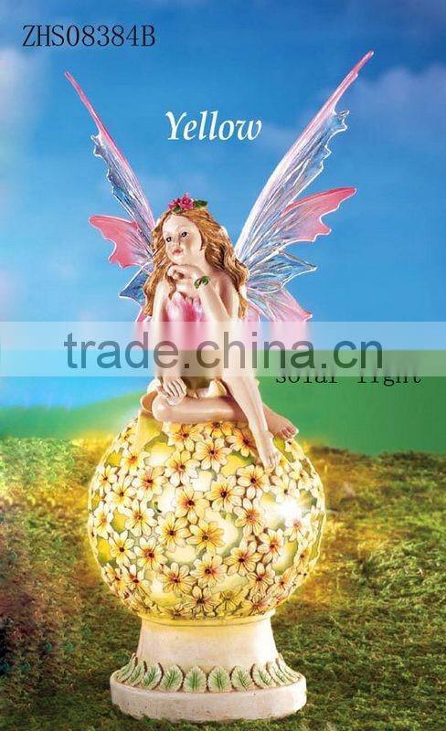 Beautiful fairy figurines wholesale with solar light