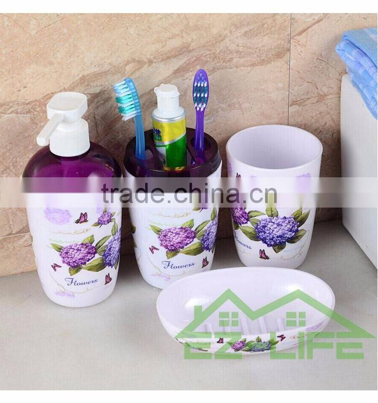 2017 best hot sale plastic bathroom set,bathroom accessory set