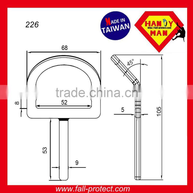 226 Stamped Bent Steel with Bar D-Ring