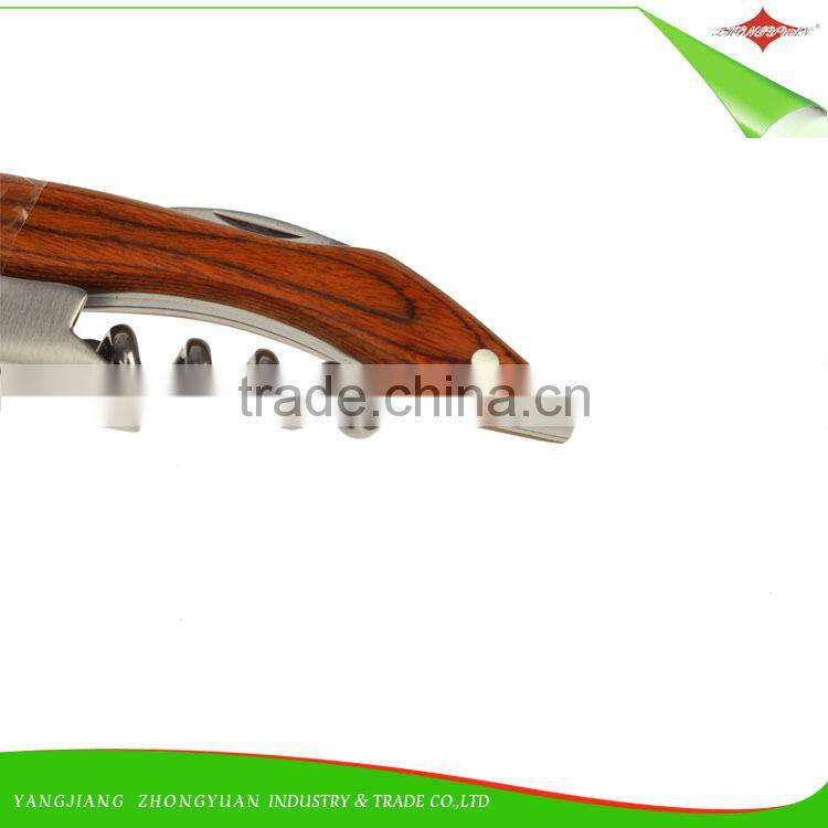 ZY-K1058A 2015 new arrival stainless steel wine corkscrew with resin handle