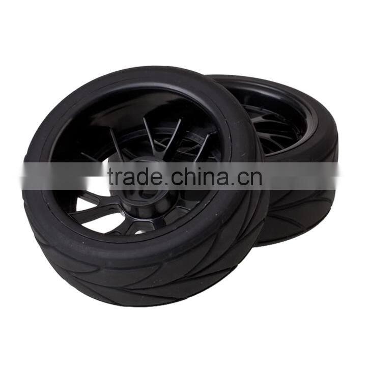 New Price of Car Tires Car Wheel 6111 1/10 ON ROAD RC CAR Wheel Rim & Tyre Black