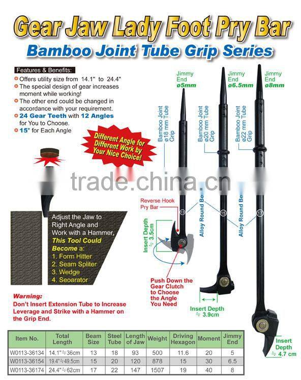 Gear Jaw Lady Foot Pry Bar