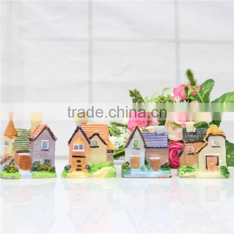 Mini CUTE fashional Resin decoration, ZAKKA grocery micro landscape villas Europe type resin home background props