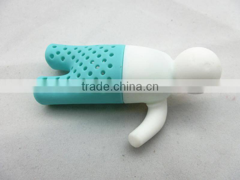 Coffee or tea tools 2015 food grade material Mr tea silicone tea infuser