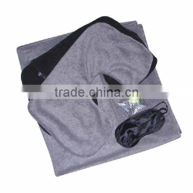 Cheap Price Convenient Quality Flocking Inflatable Cushion , Airplane Car Travel Cushion