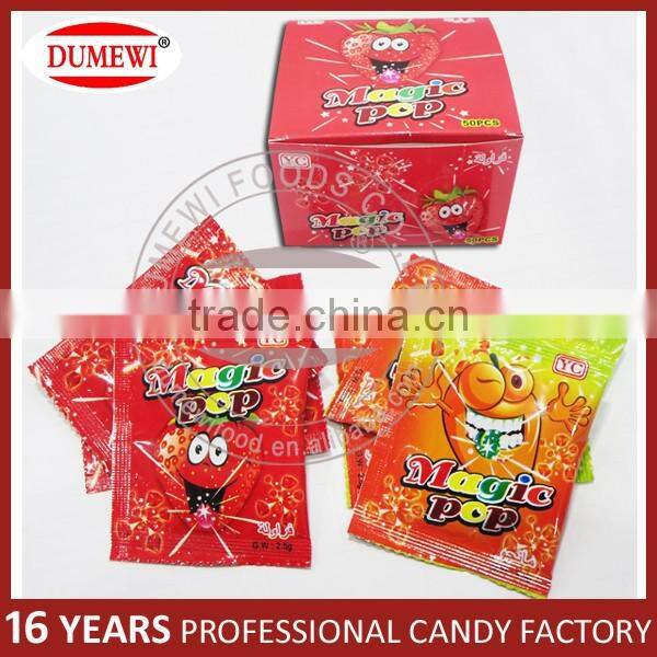 Family foods shocking popping candy-strawberry flavor box packed