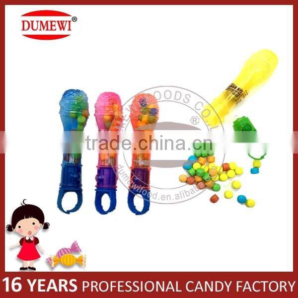 Colorful Plastic Microphone Ring Toy Candy with Light