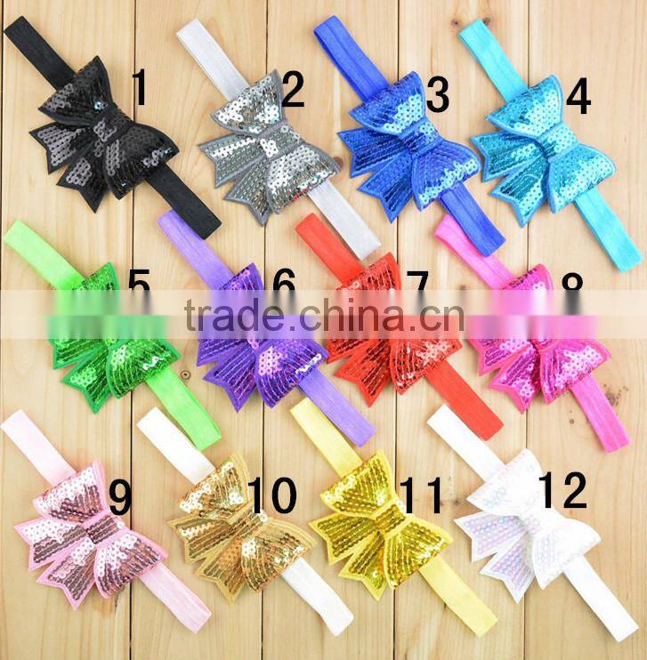 2017 fashion baby hair accessories toddler hair bow baby headband cheap wholesale
