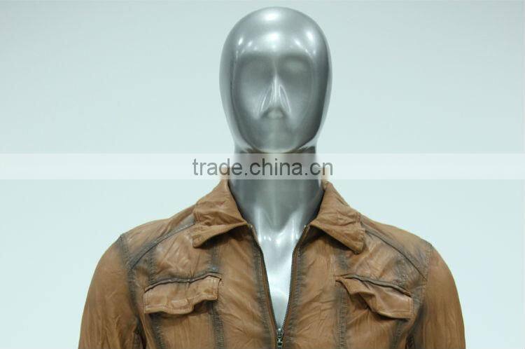 2014 men slim leather jacket in plus size