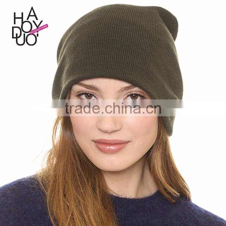 HAODUOYI Winter Fashion Women Solid 3 Colors Knitted Earflaps Hat Warm Casual Soft Wool Hat